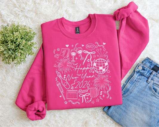 Coquette Happy New Years Sweatshirt.