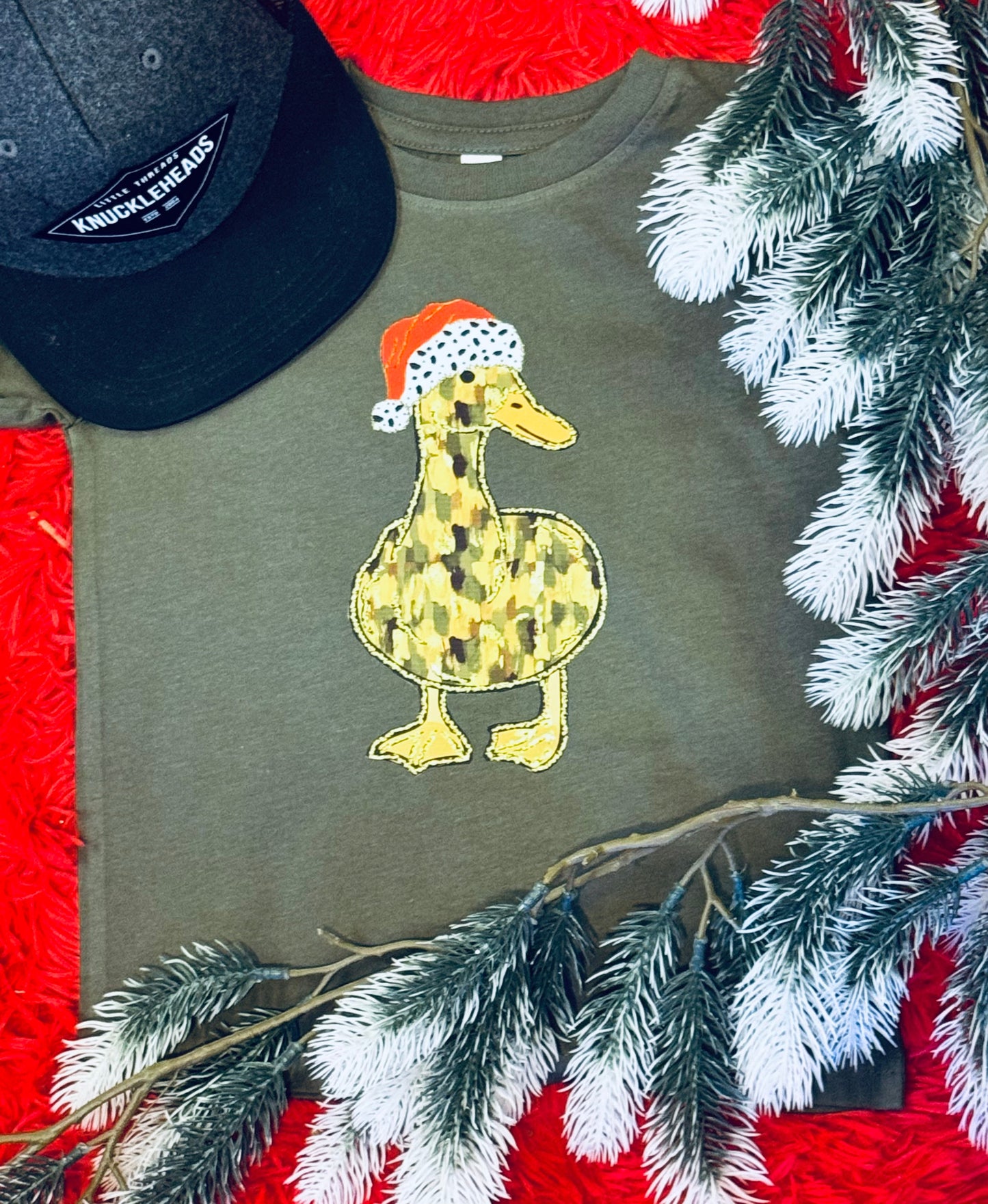 Camo Christmas Duck Kids Tee