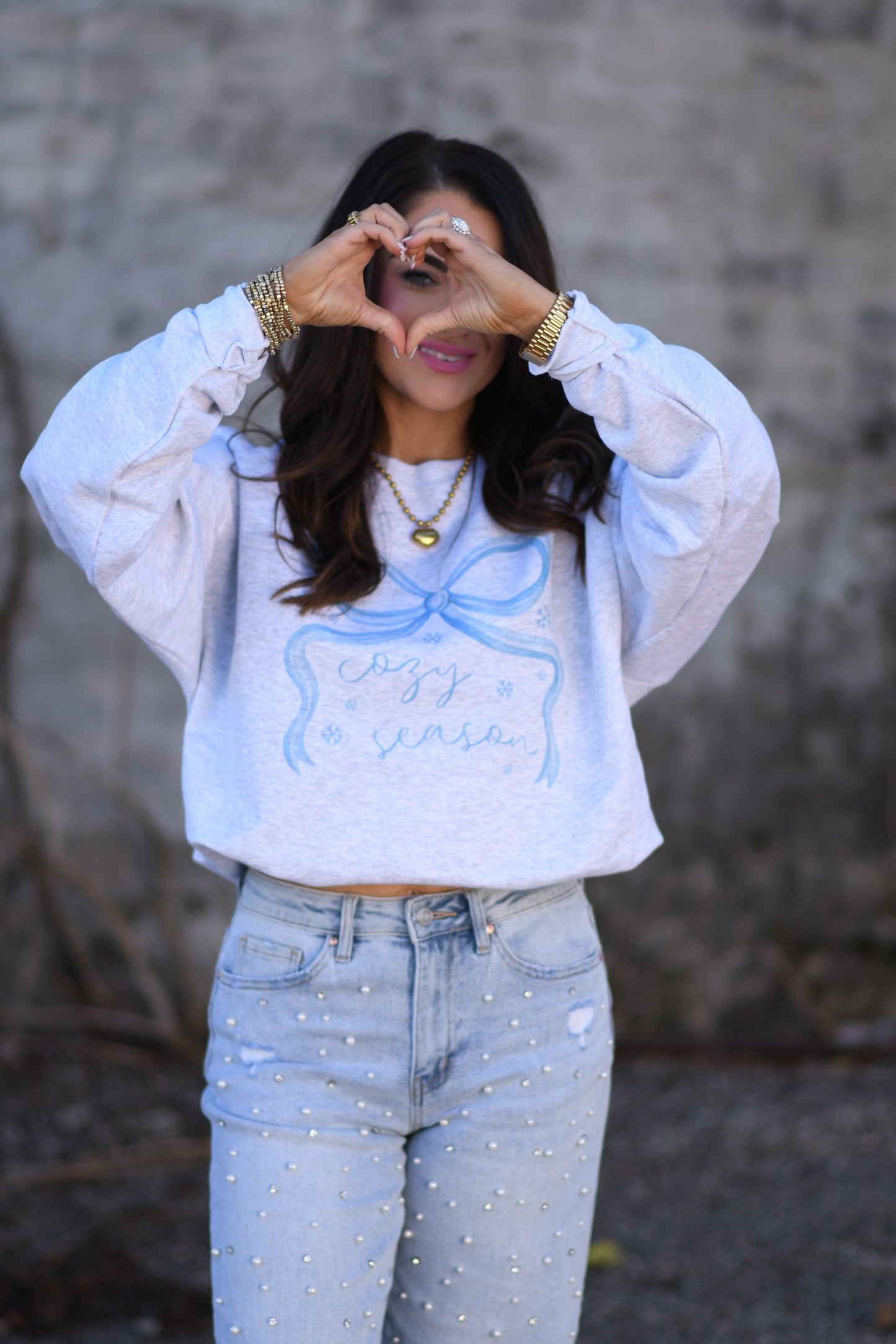 Cozy Season Bow Sweatshirt