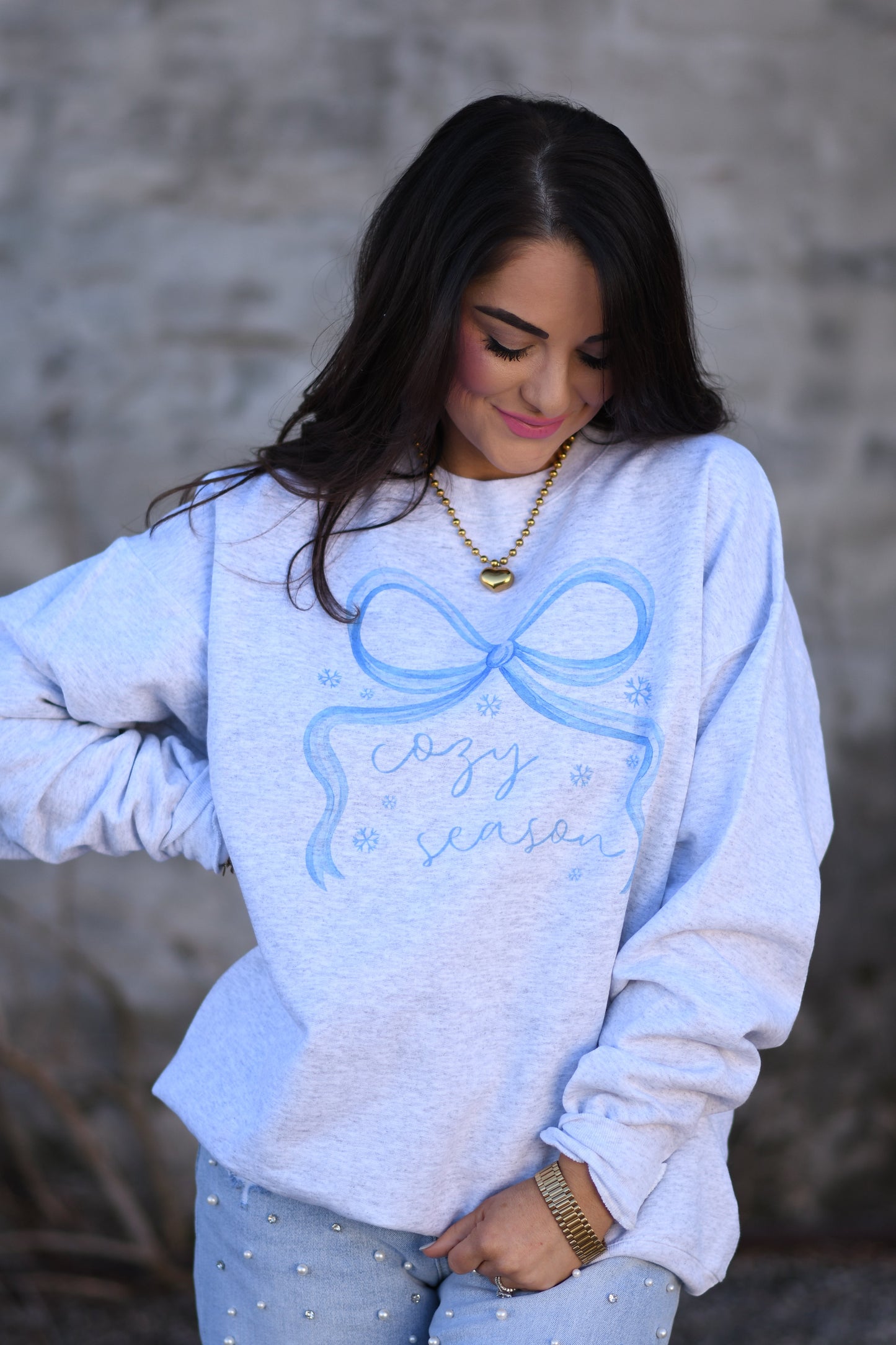 Cozy Season Bow Sweatshirt