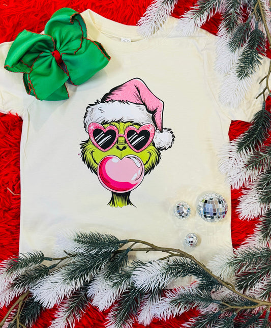 Bubblegum Groovy Grinch Kids Tee