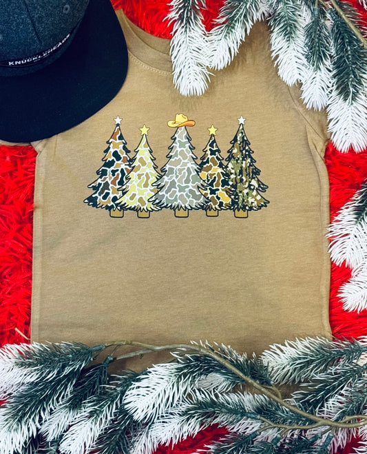 Camo Christmas Tree Kids Tee