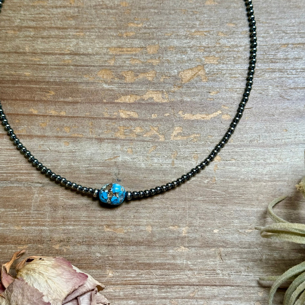 Golden Hills Turquoise & Sterling Silver Pearl Necklace