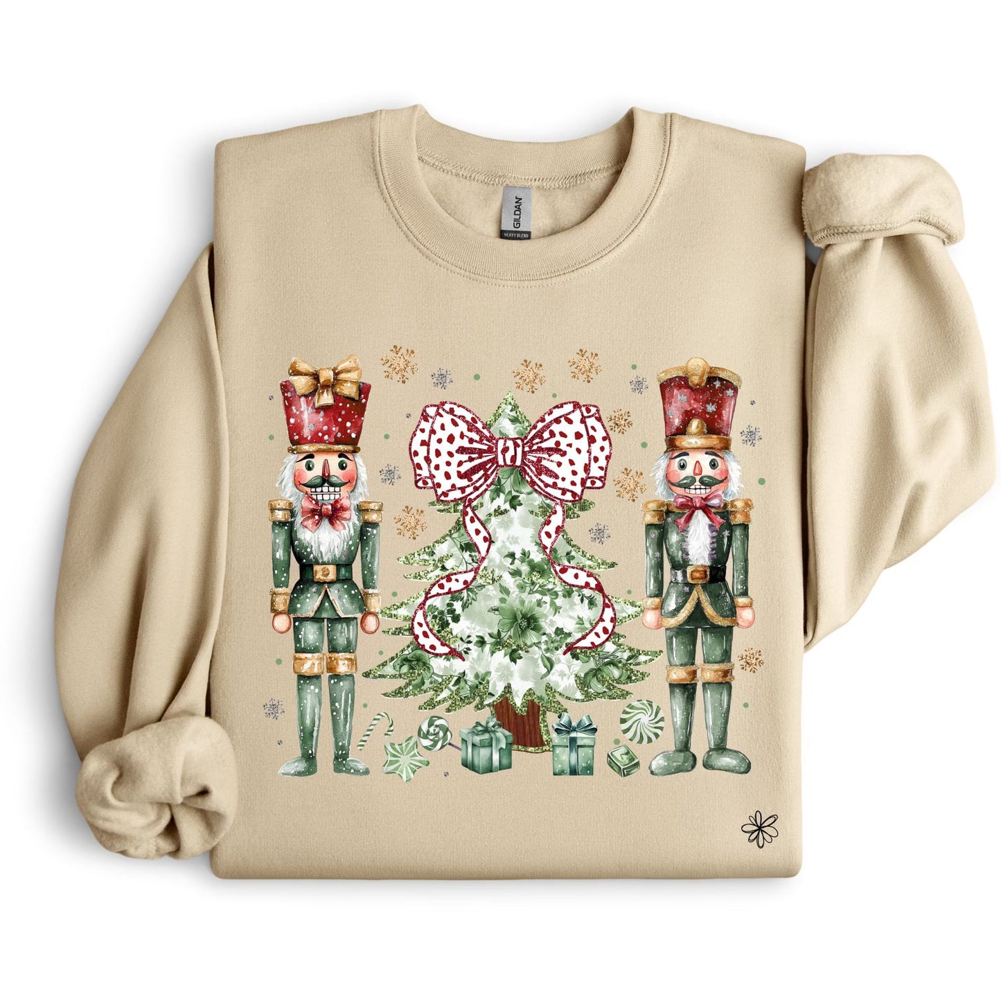 Green Nutcrackers With Christmas Tree SWEATSHIRT.