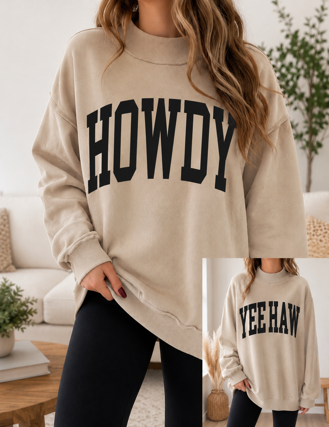 HOWDY / YEEHAW Reversible Sweatshirt