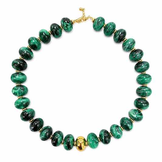 RTS Dark Green Beaded Necklace