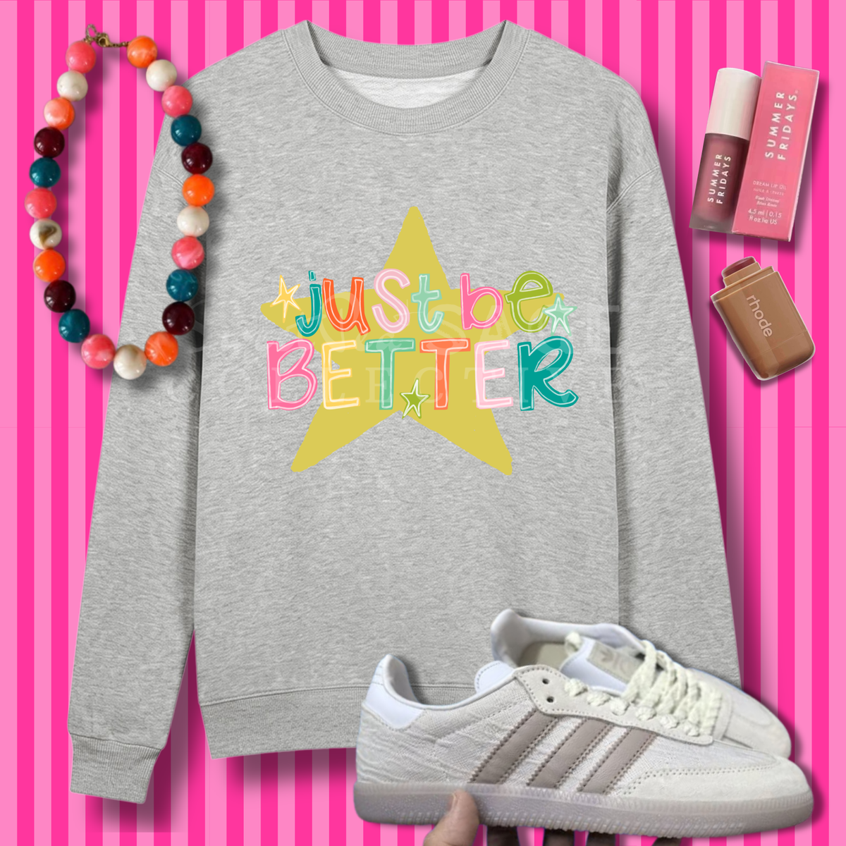 Just Be Better Unisex Drop Shoulder Crewneck Sweatshirt