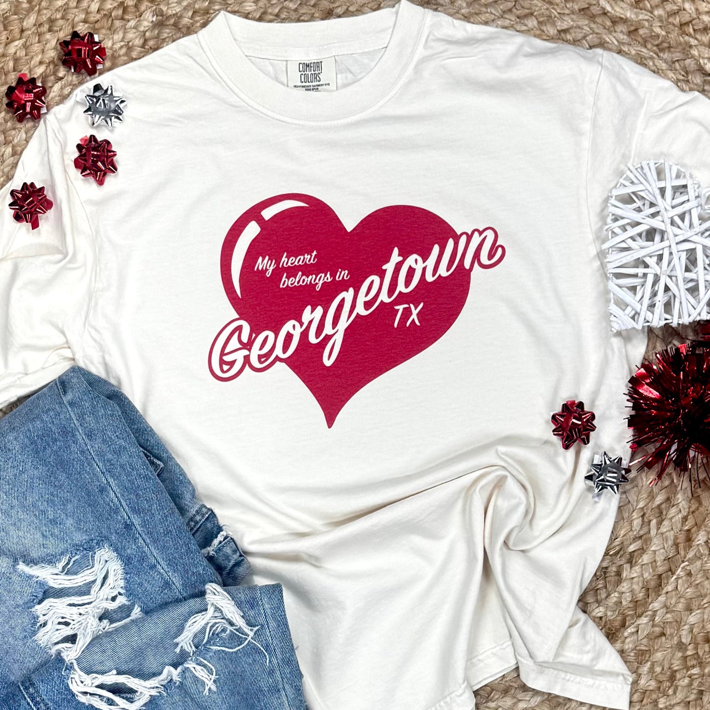 My Heart Belongs In Custom City+State Graphic Tee