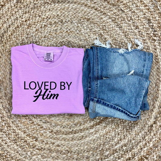 Loved By Him Faith Graphic Tee | Comfort Colors