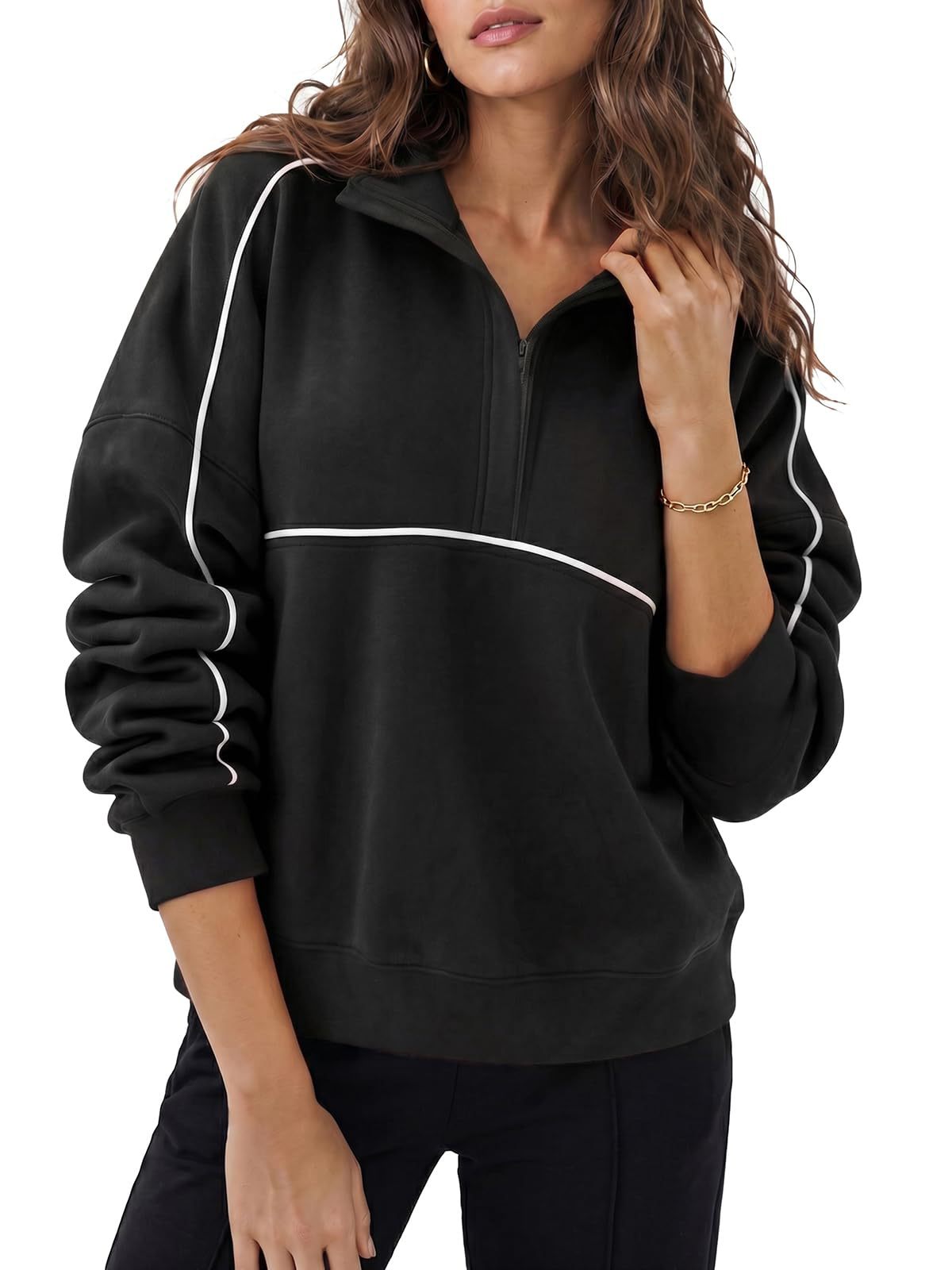 PREORDER: Piped Quarter Zip Pullover  7.27.26 osym