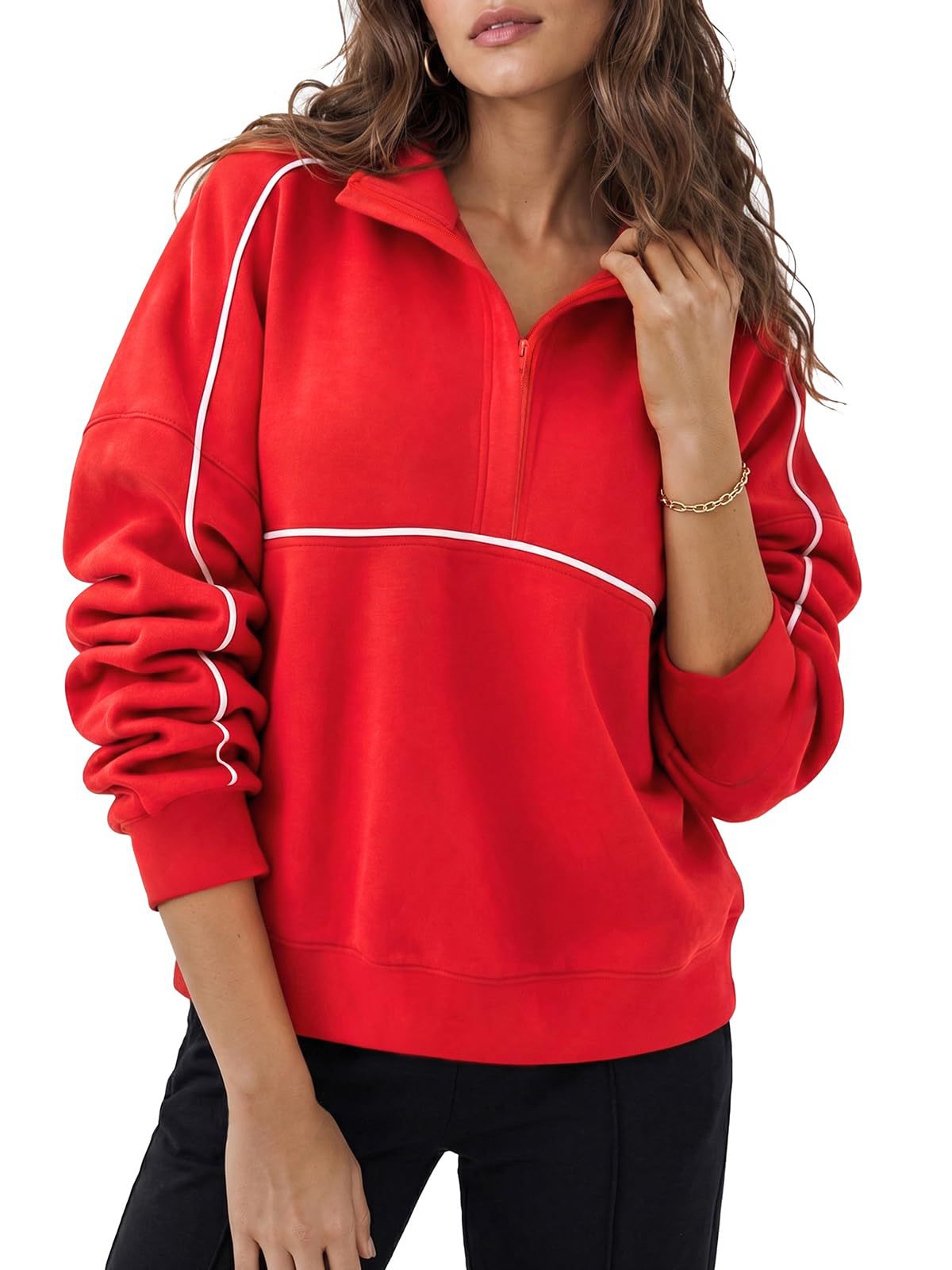 PREORDER: Piped Quarter Zip Pullover  7.27.26 osym