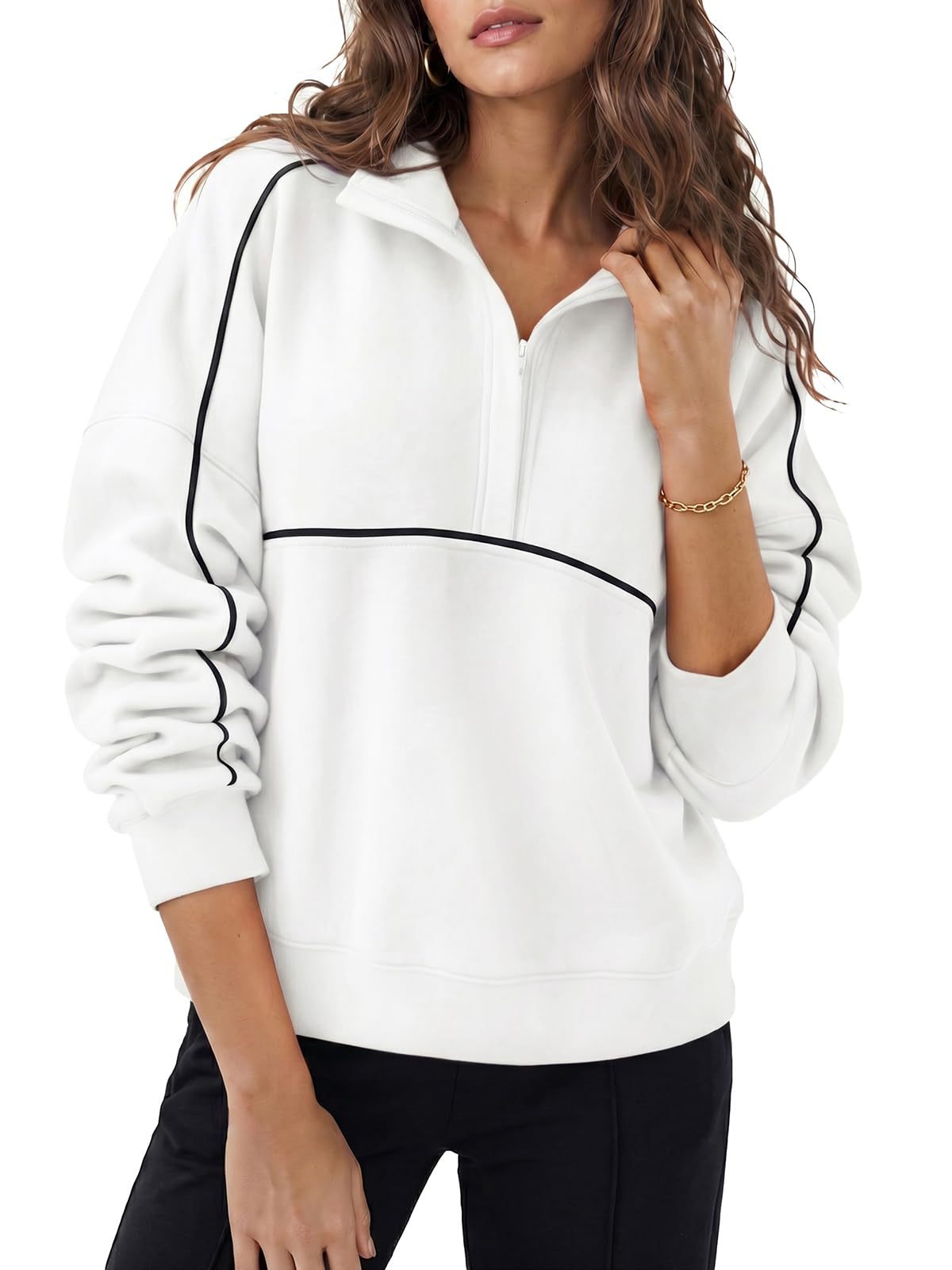 PREORDER: Piped Quarter Zip Pullover  7.27.26 osym