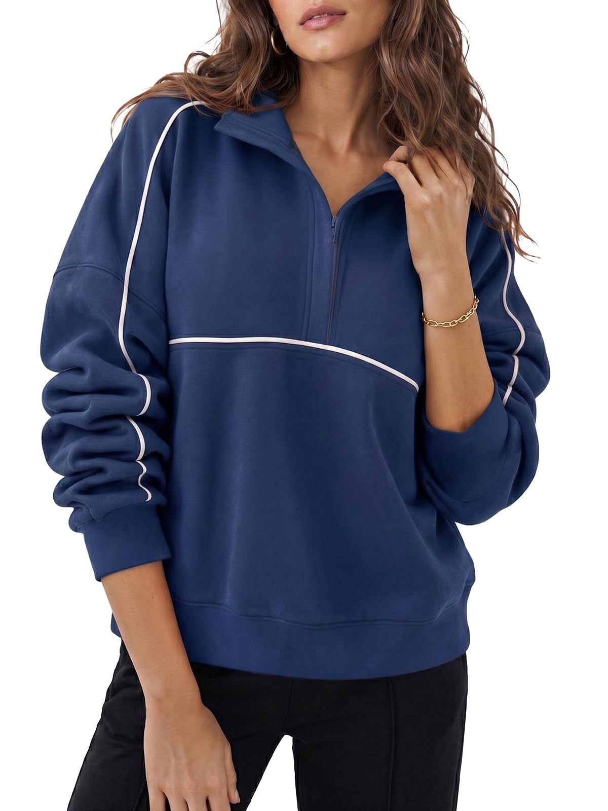 PREORDER: Piped Quarter Zip Pullover  7.27.26 osym