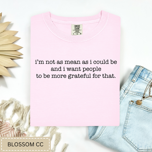 Not As Mean As I Could Be Tee.