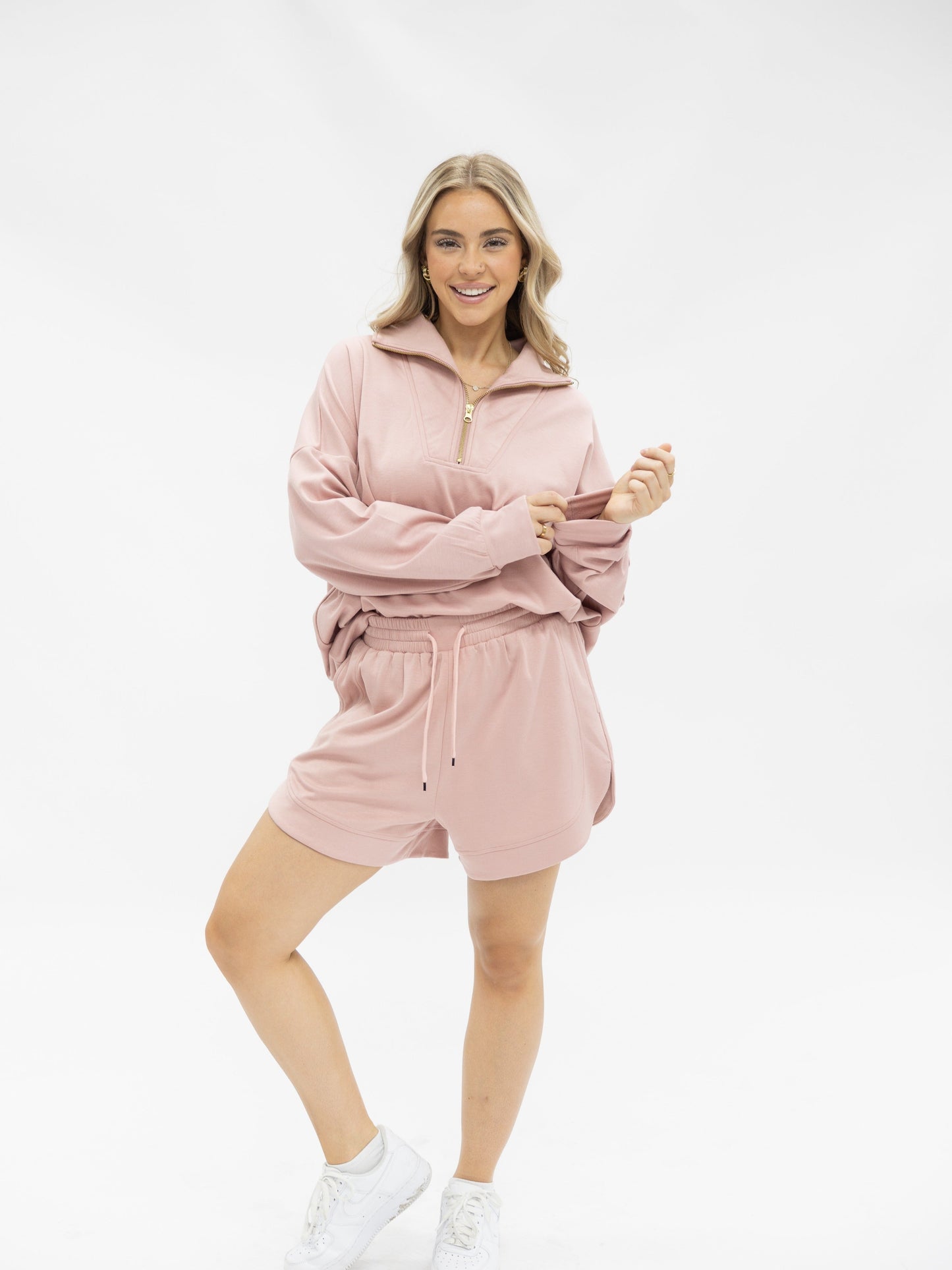 Butter Soft Quarter-Zip Top, Pink