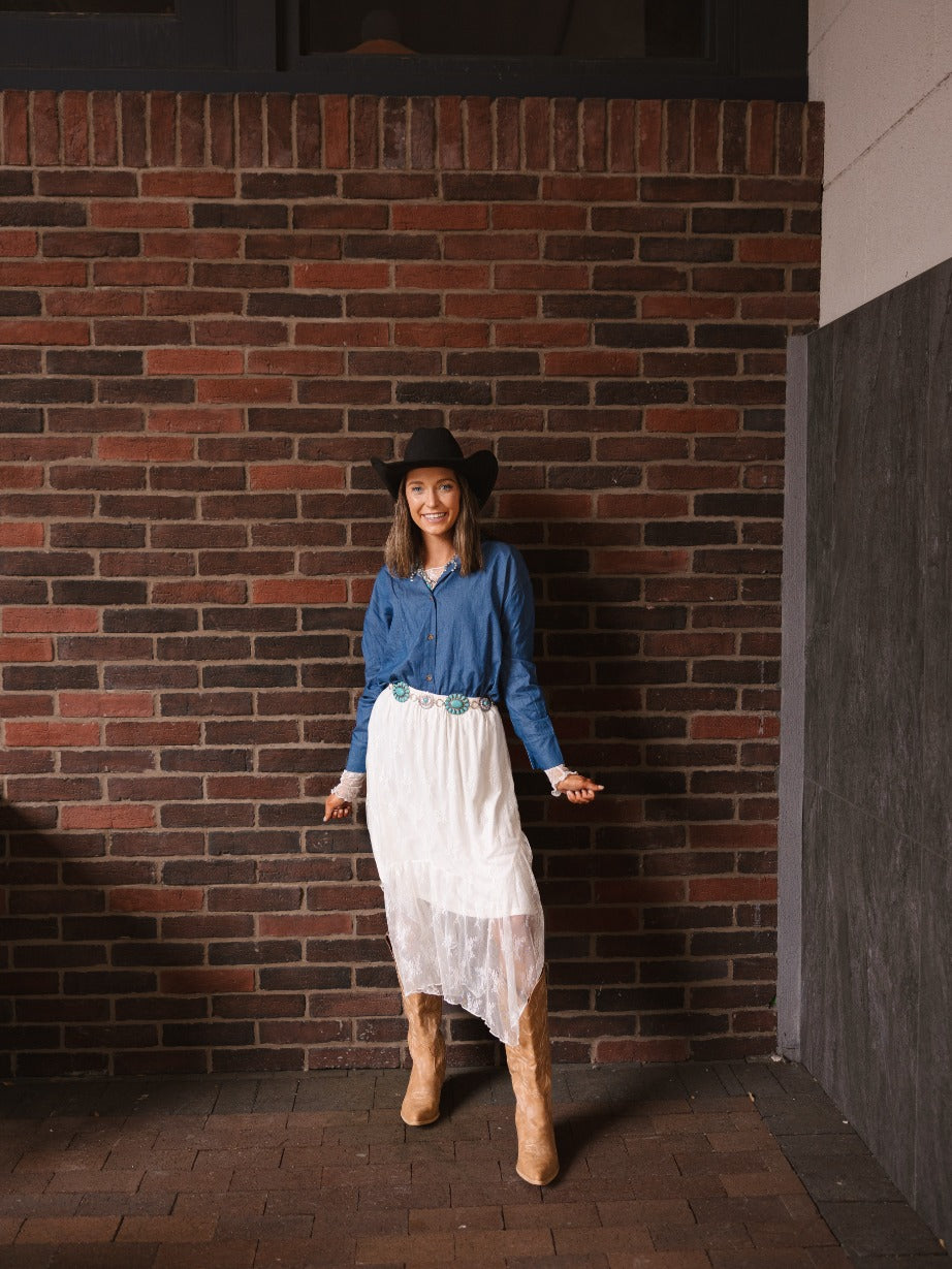 Kathryn Classic Button-Up, Chambray