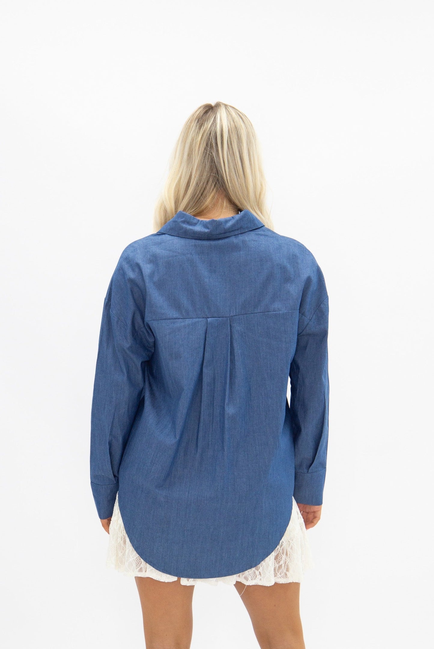 Kathryn Classic Button-Up, Chambray