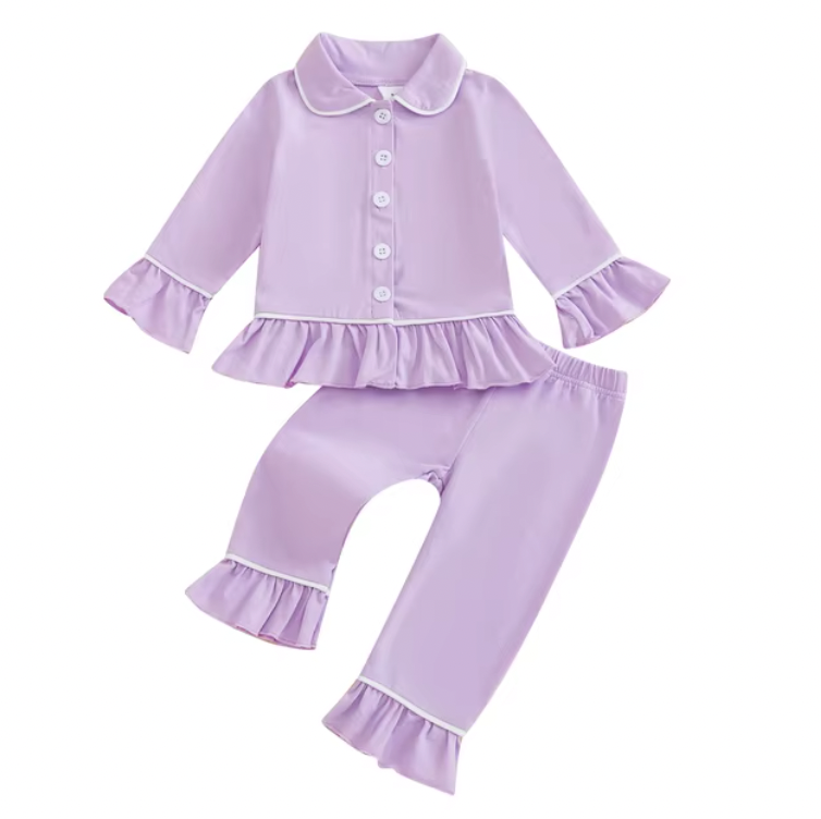 Purple Ruffle Pjs