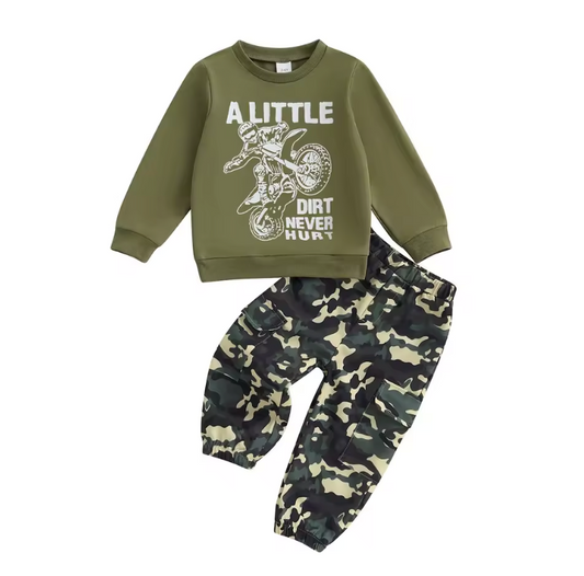 A Little Dirt Never Hurt Dirtbike Camo Lounge Set