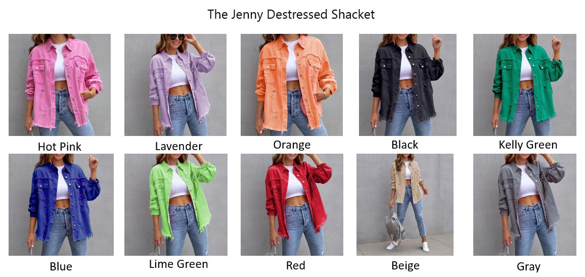 PREORDER: The Jenny Distressed Shacket BESTSELLER 11.25.24