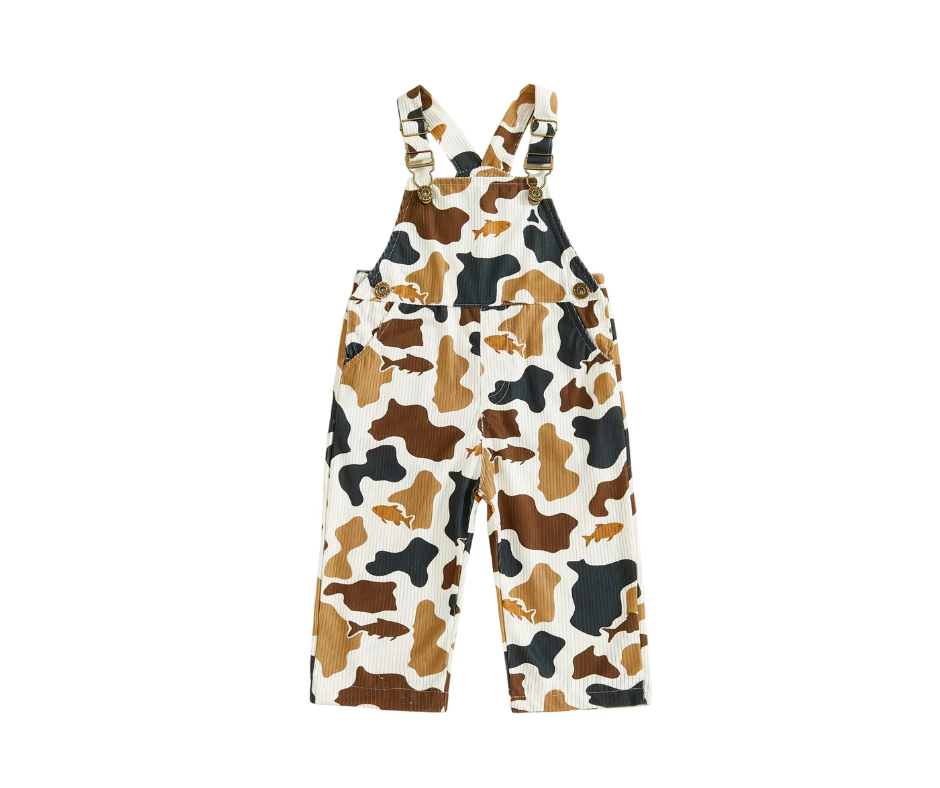 Neutral Camo Fish Overalls