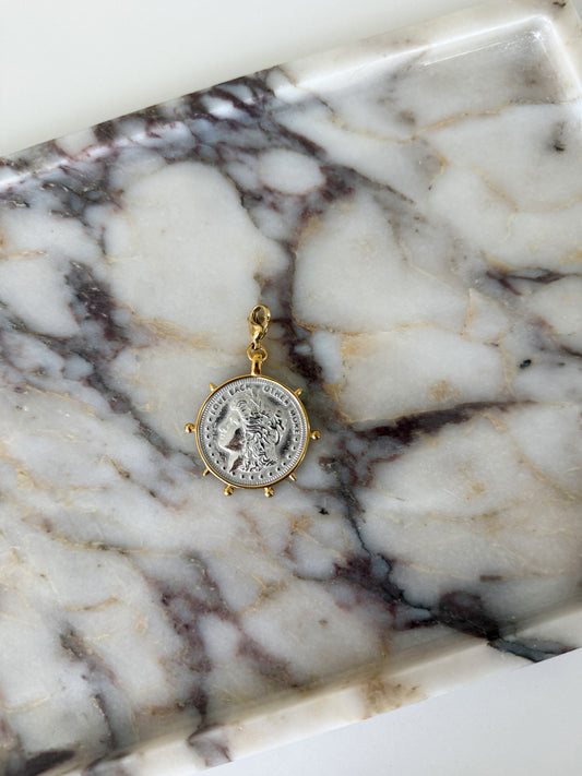 TWO TONED COIN PENDANT