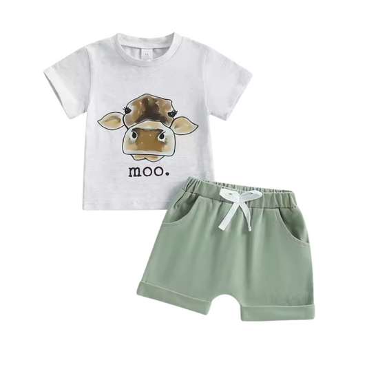 Cow Moo Short Set RTS