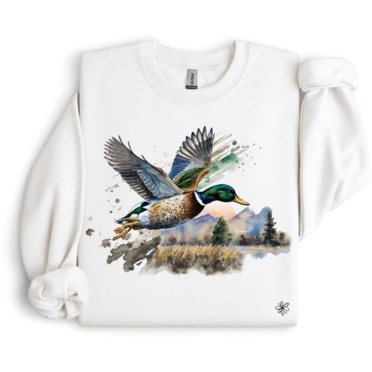 Watercolor Mallard Sweatshirt.