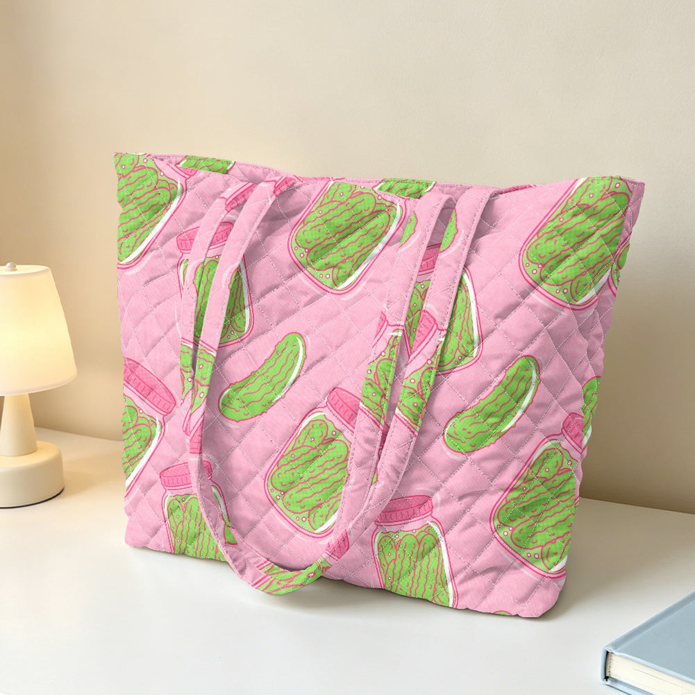 Quilted Shoulder Tote Bag