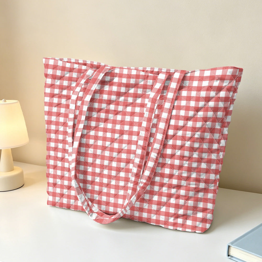 Quilted Shoulder Tote Bag