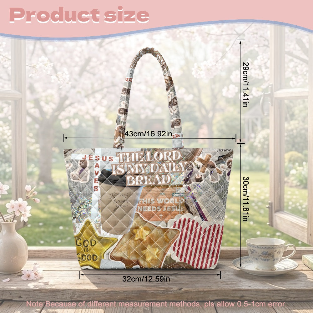 Quilted Shoulder Tote Bag