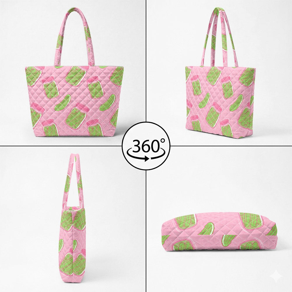 Quilted Shoulder Tote Bag