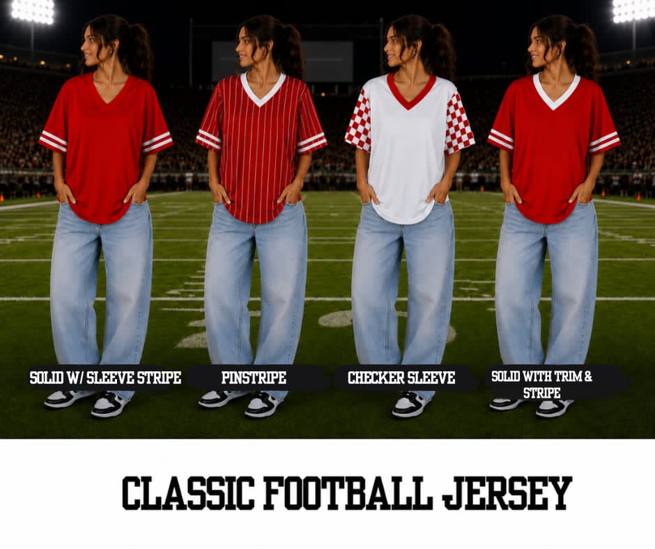 PREORDER: Custom Football Jersey (Front Text) 7.26.26
