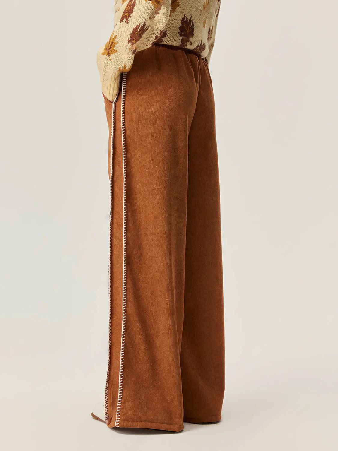 Drawstring Wide Leg Pants with Pockets