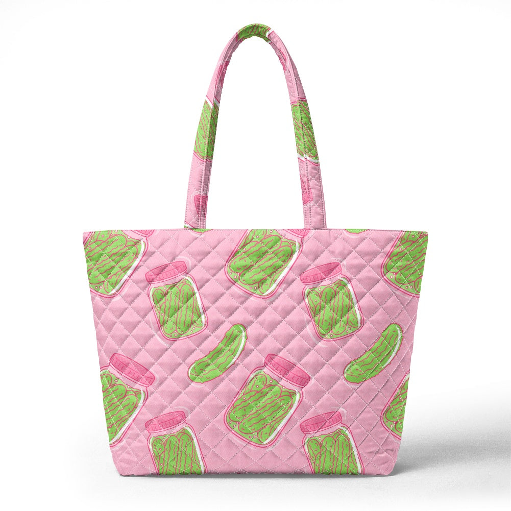 Quilted Shoulder Tote Bag