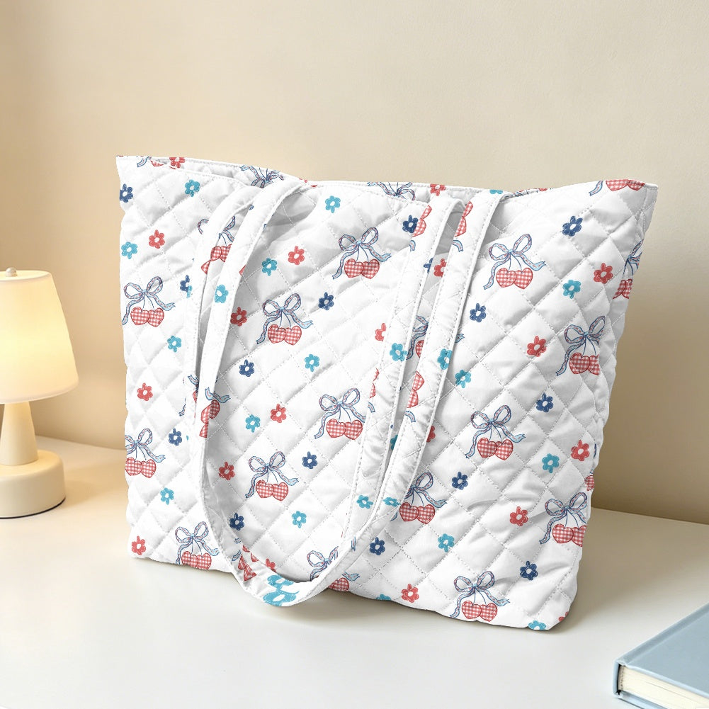 Quilted Shoulder Tote Bag
