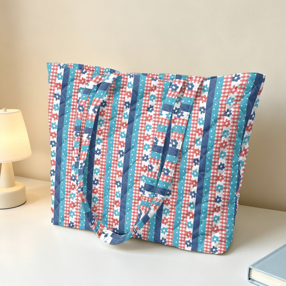 Quilted Shoulder Tote Bag