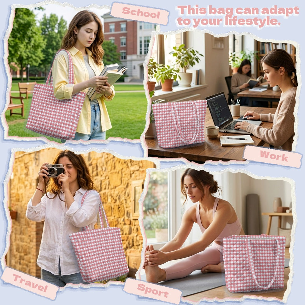 Quilted Shoulder Tote Bag
