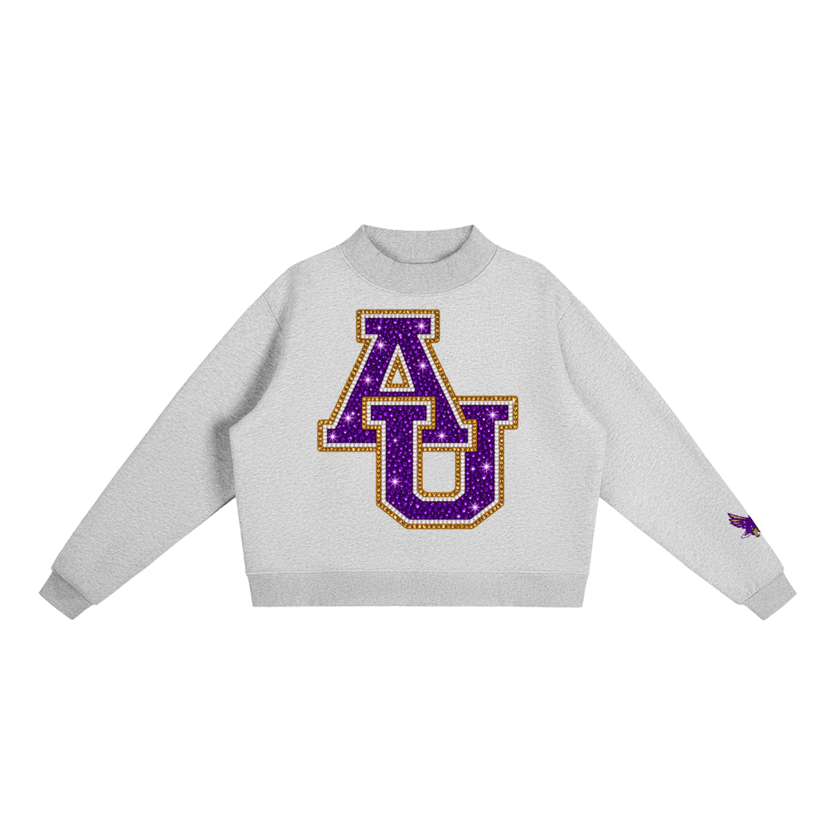AU,Avila,bedazzled,eagles,purple,gold,Mockneck,Exclusive