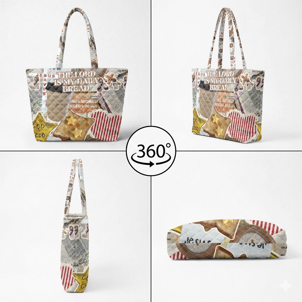 Quilted Shoulder Tote Bag