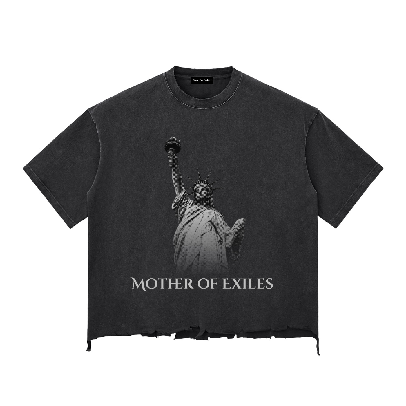 Mother of Exiles,Statue of Liberty,Fourth of July,July 4th,Exclusive design ,Unisex graphic,Raw hem,Boxy tee