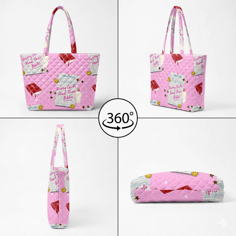 Quilted Shoulder Tote Bag