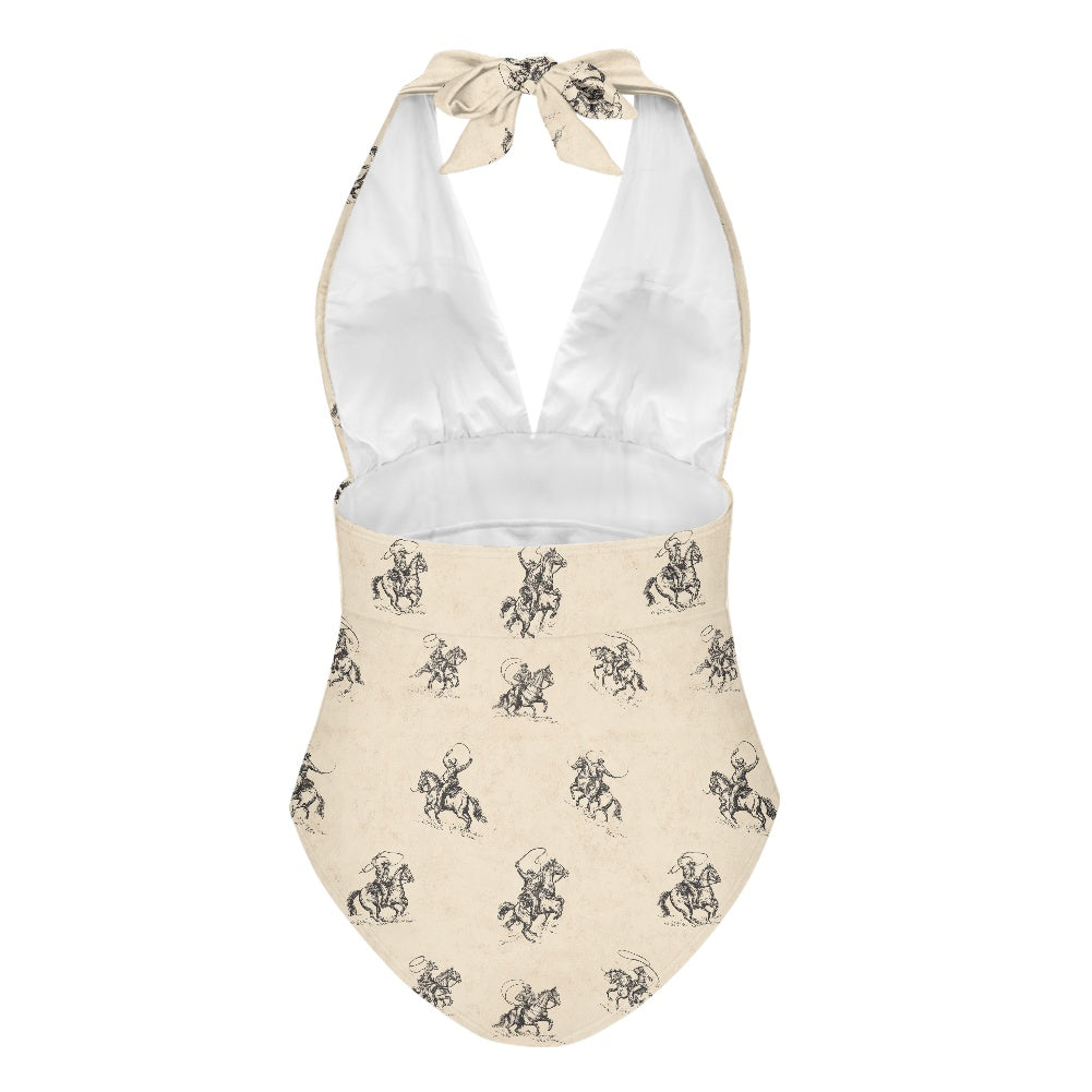 All-Over Print Women's High Cut One-piece Swimsuit