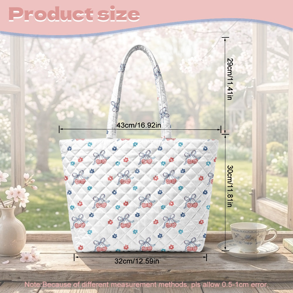 Quilted Shoulder Tote Bag