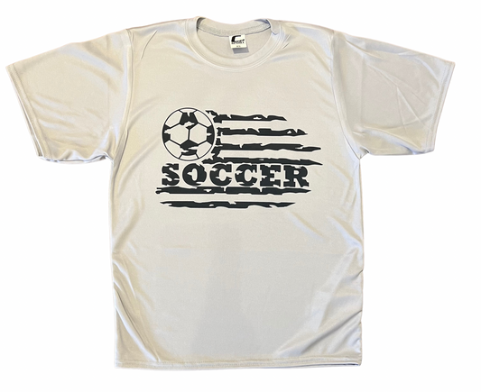 Soccer Distressed Flag Dri Fit Tee