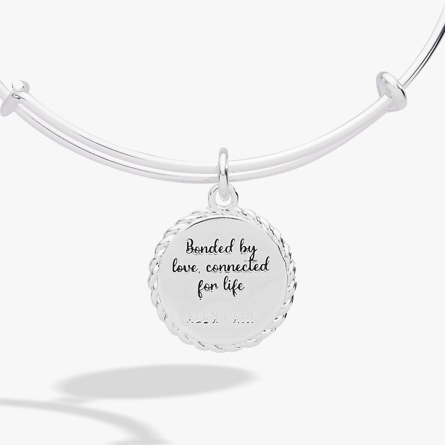Mom 'Bonded By Love, Connected For Life' Charm Bangle