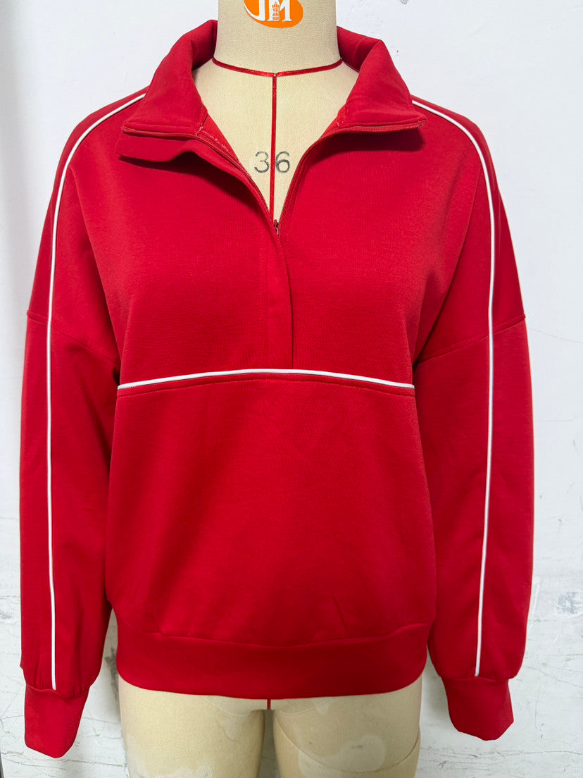 PREORDER: Piped Quarter Zip Pullover  7.27.26 osym