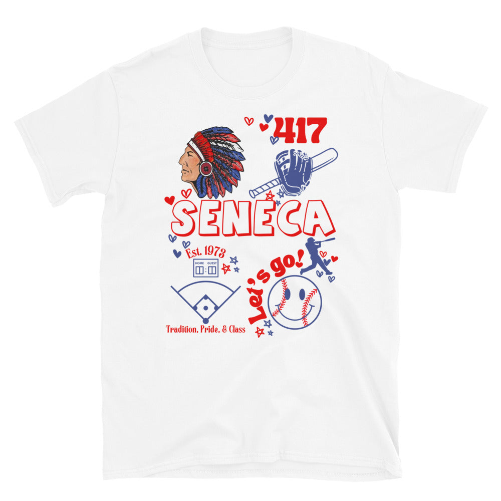 Seneca Baseball *SweetPea & Sage Collective *Exclusive Design* Short-Sleeve Unisex T-Shirt