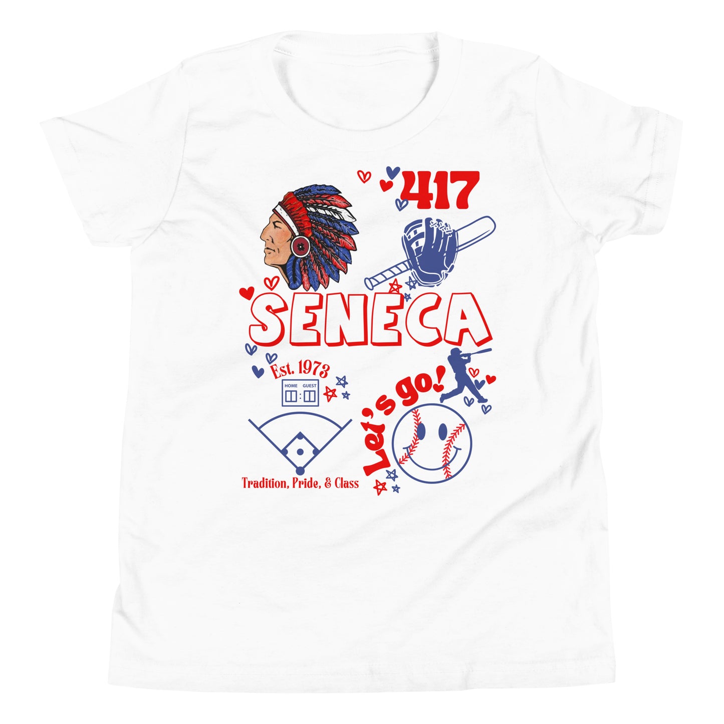 Seneca Baseball *SweetPea & Sage Collective *Exclusive Design* Youth Short Sleeve T-Shirt